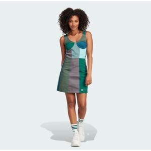 Adidas Kseniaschnaider Mini Patchwork Dress Womens Size 6 NEW Sporty
